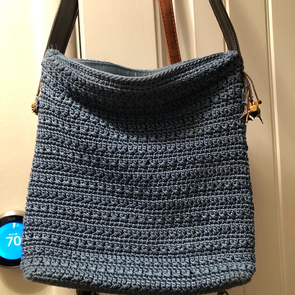 The Sak Denim blue  Crochet Shoulder Bag -